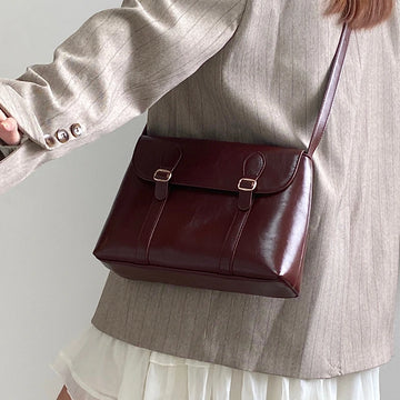 Qfdian Vintage Solid Trendy Preppy Women Handbags Luxury All Match Punk Shoulder Crossbody Bag Y2k   Streetwear Messenger Bags